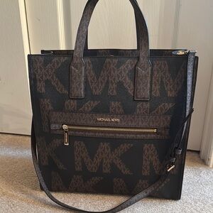 Michael Kors Black and Brown Tote Bag